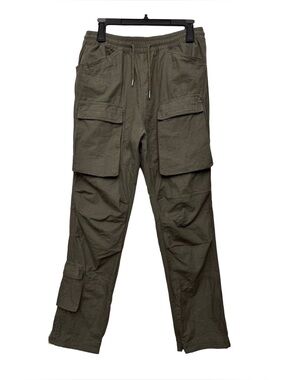EUC Richie Le Collection Cotton Cargo Utility Pants Army Green Men’s Size L